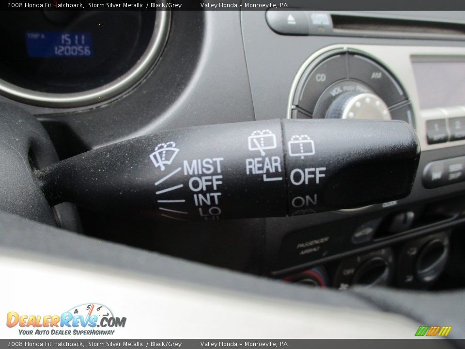 2008 Honda Fit Hatchback Storm Silver Metallic / Black/Grey Photo #17