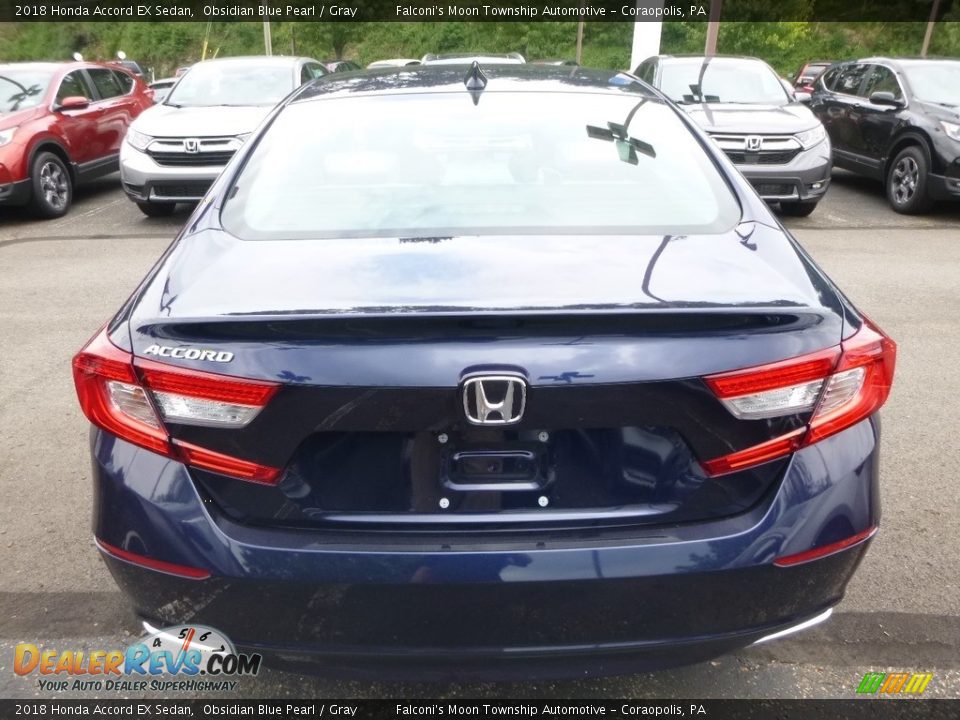 2018 Honda Accord EX Sedan Obsidian Blue Pearl / Gray Photo #3
