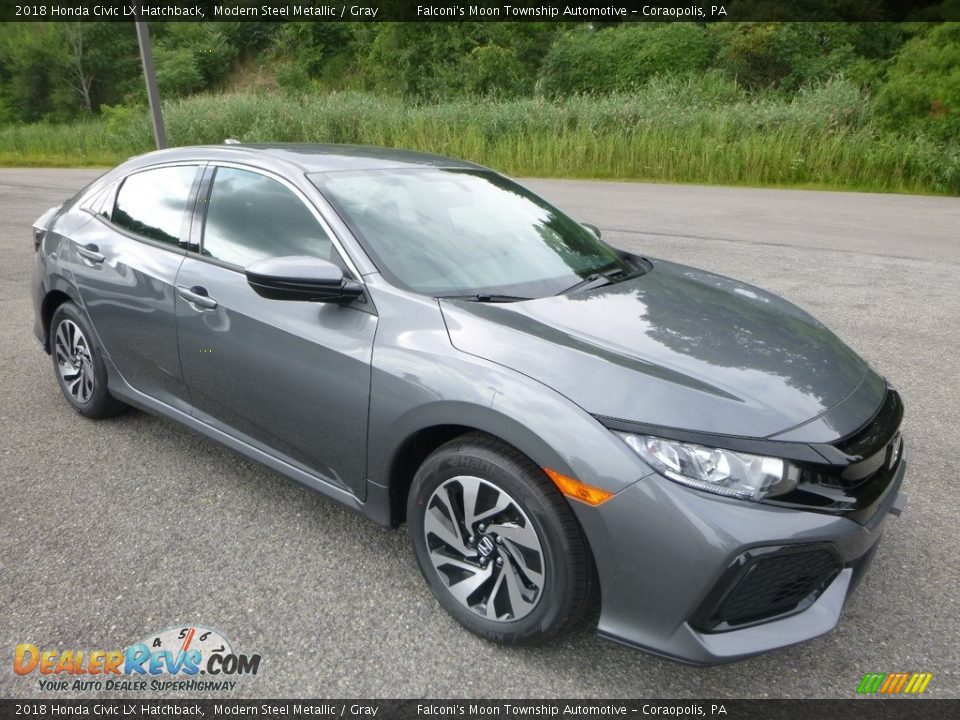 Front 3/4 View of 2018 Honda Civic LX Hatchback Photo #6