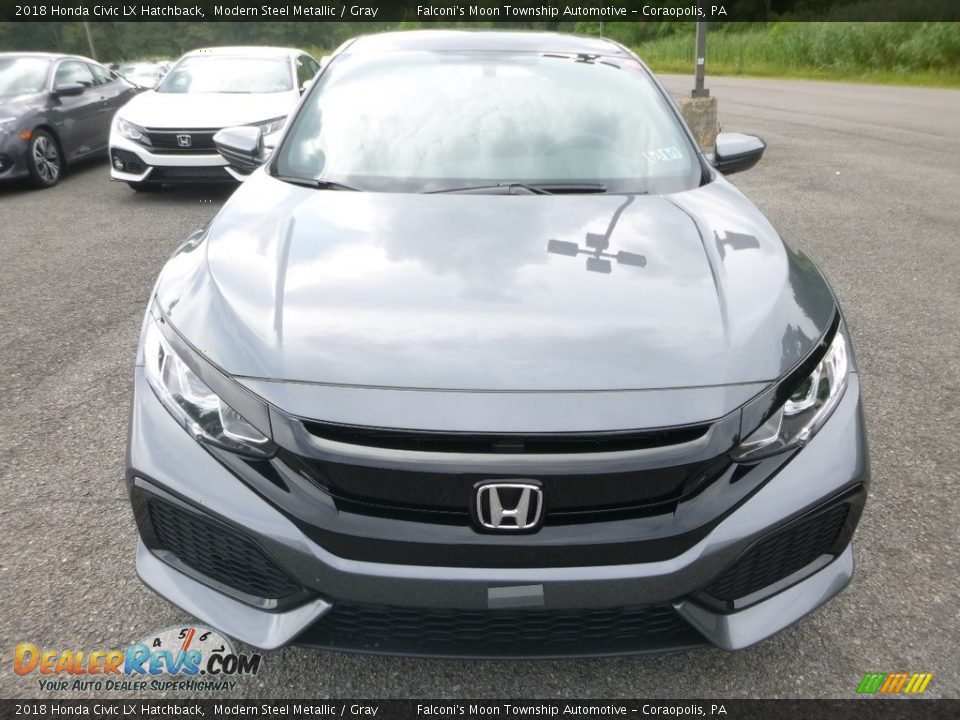 2018 Honda Civic LX Hatchback Modern Steel Metallic / Gray Photo #7
