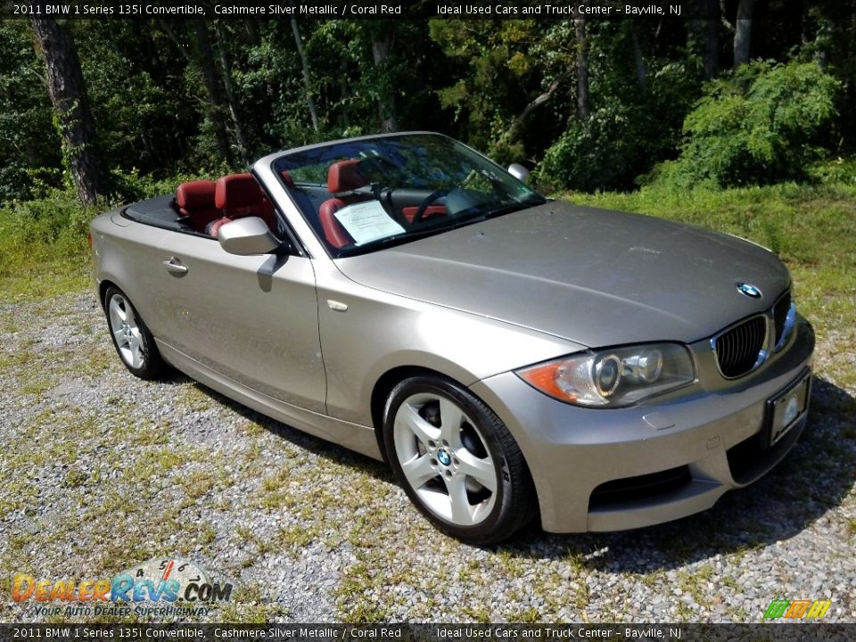 2011 BMW 1 Series 135i Convertible Cashmere Silver Metallic / Coral Red Photo #4