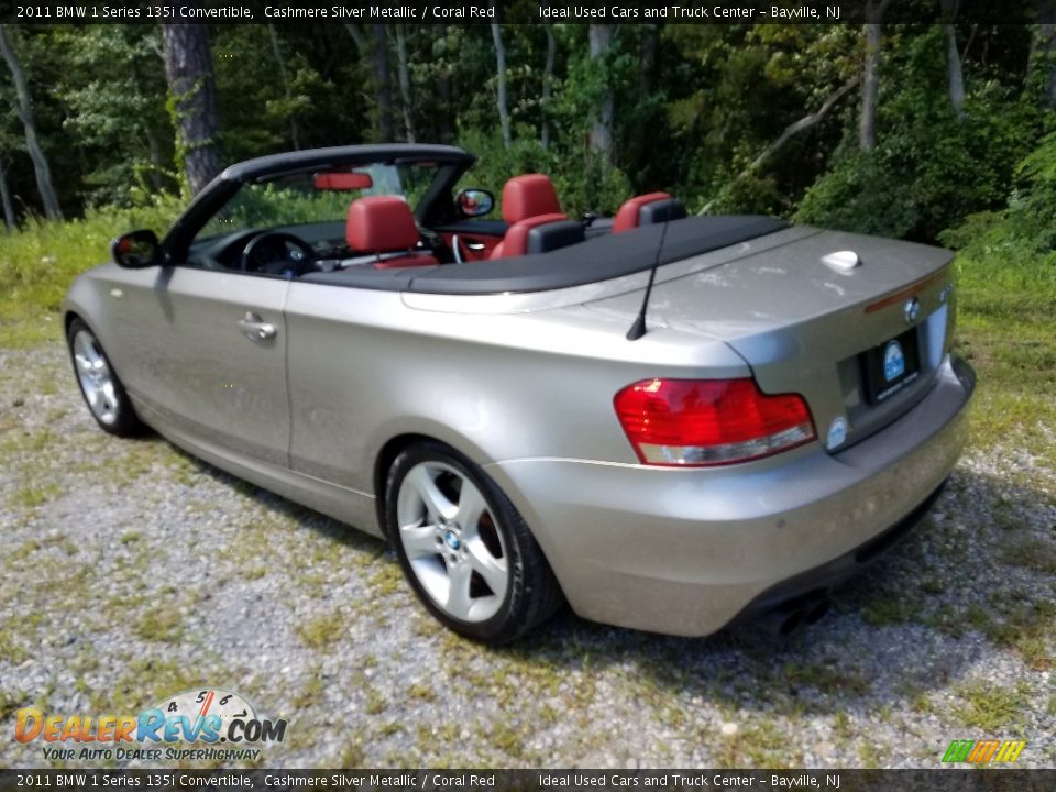 2011 BMW 1 Series 135i Convertible Cashmere Silver Metallic / Coral Red Photo #8