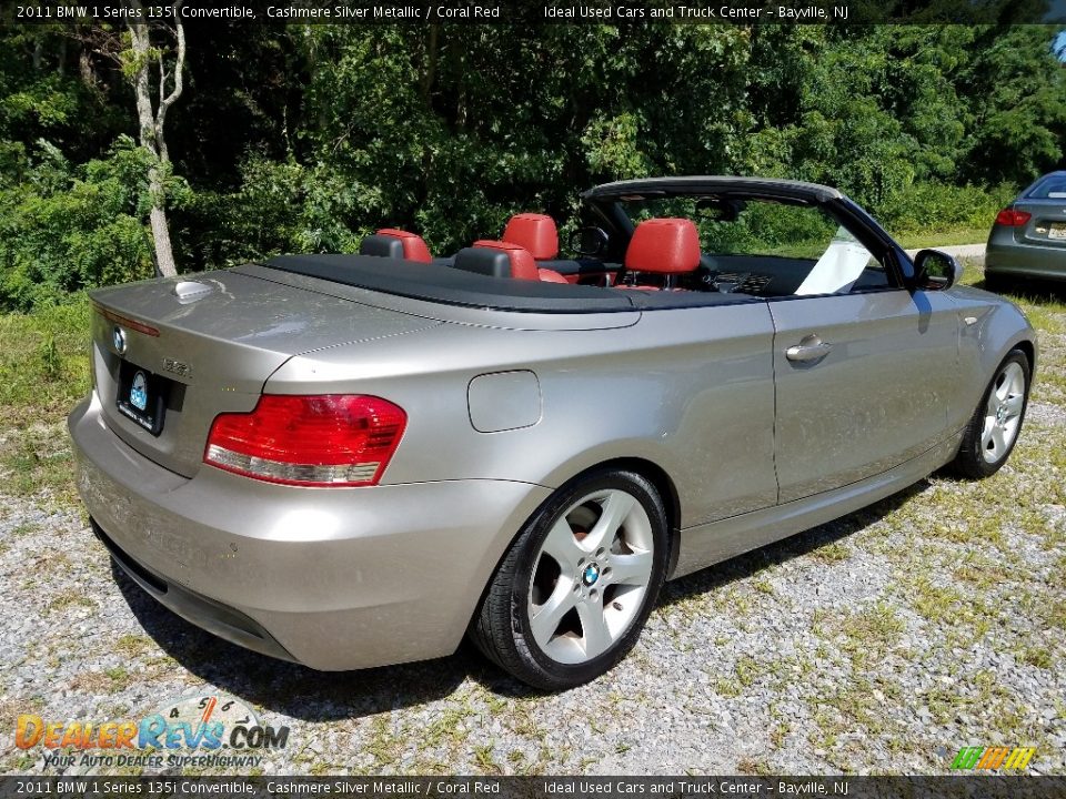 2011 BMW 1 Series 135i Convertible Cashmere Silver Metallic / Coral Red Photo #9