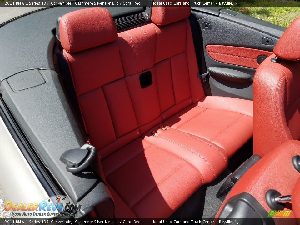 2011 BMW 1 Series 135i Convertible Cashmere Silver Metallic / Coral Red Photo #15