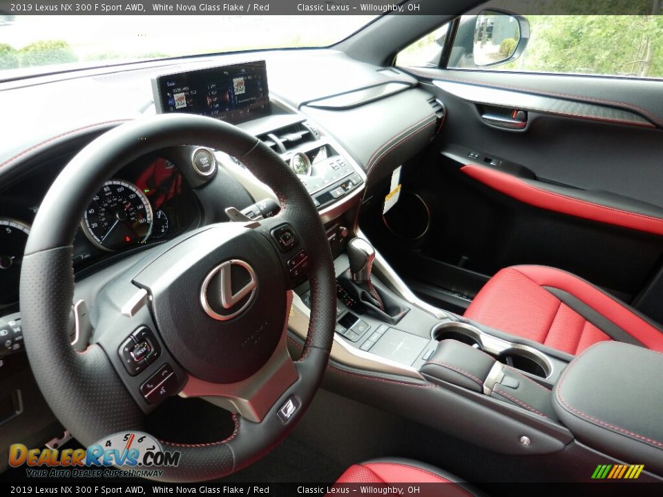 Red Interior - 2019 Lexus NX 300 F Sport AWD Photo #2