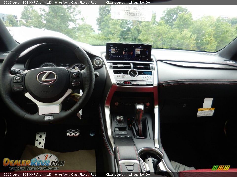 2019 Lexus NX 300 F Sport AWD White Nova Glass Flake / Red Photo #4