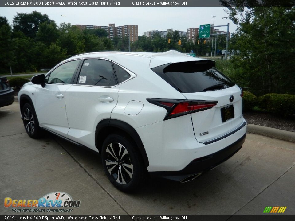 2019 Lexus NX 300 F Sport AWD White Nova Glass Flake / Red Photo #5