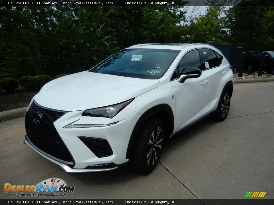 2019 Lexus NX 300 F Sport AWD White Nova Glass Flake / Black Photo #1