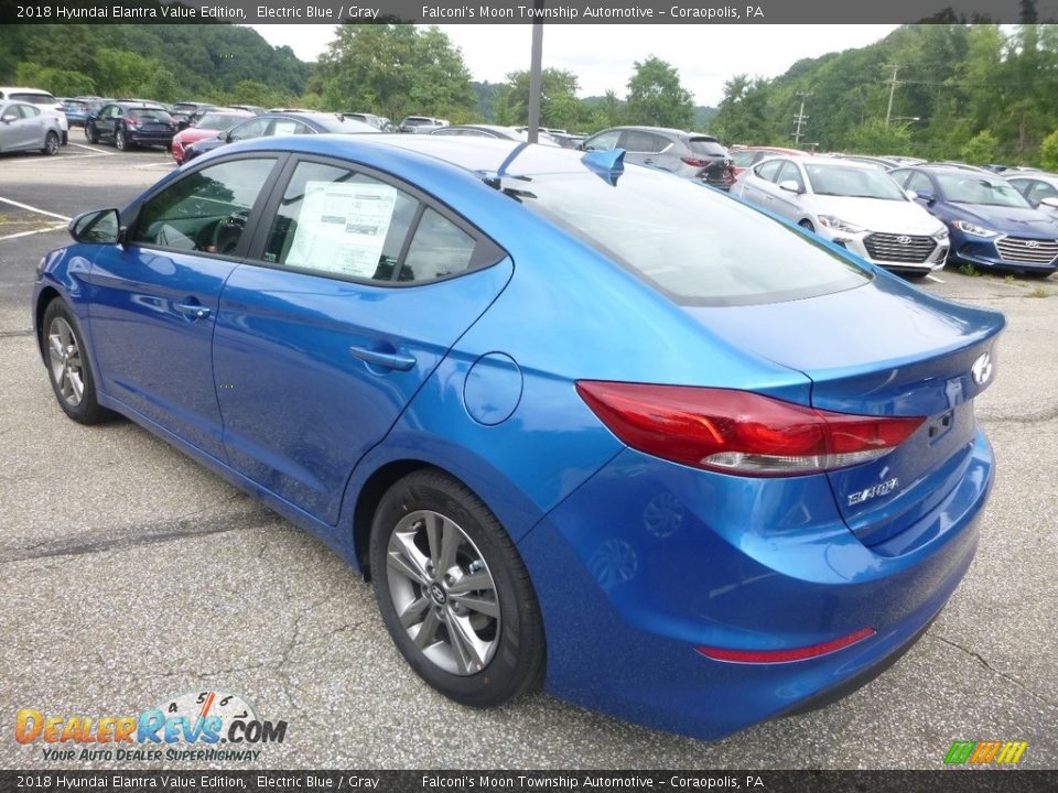 2018 Hyundai Elantra Value Edition Electric Blue / Gray Photo #6