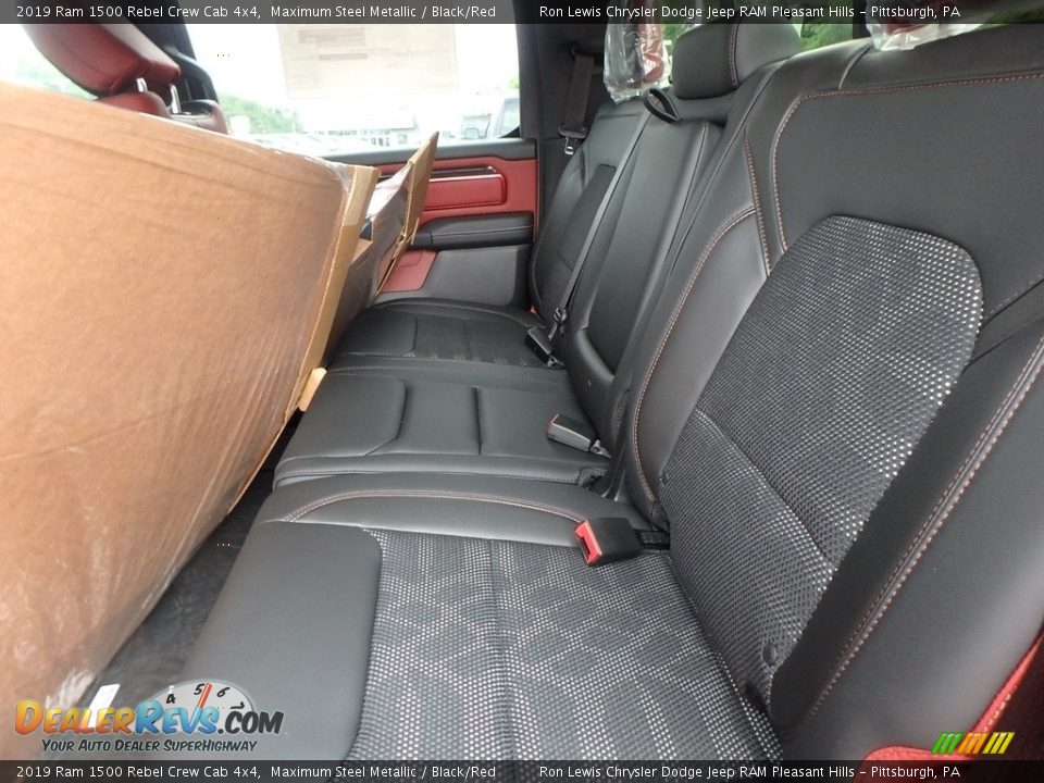 Rear Seat of 2019 Ram 1500 Rebel Crew Cab 4x4 Photo #11