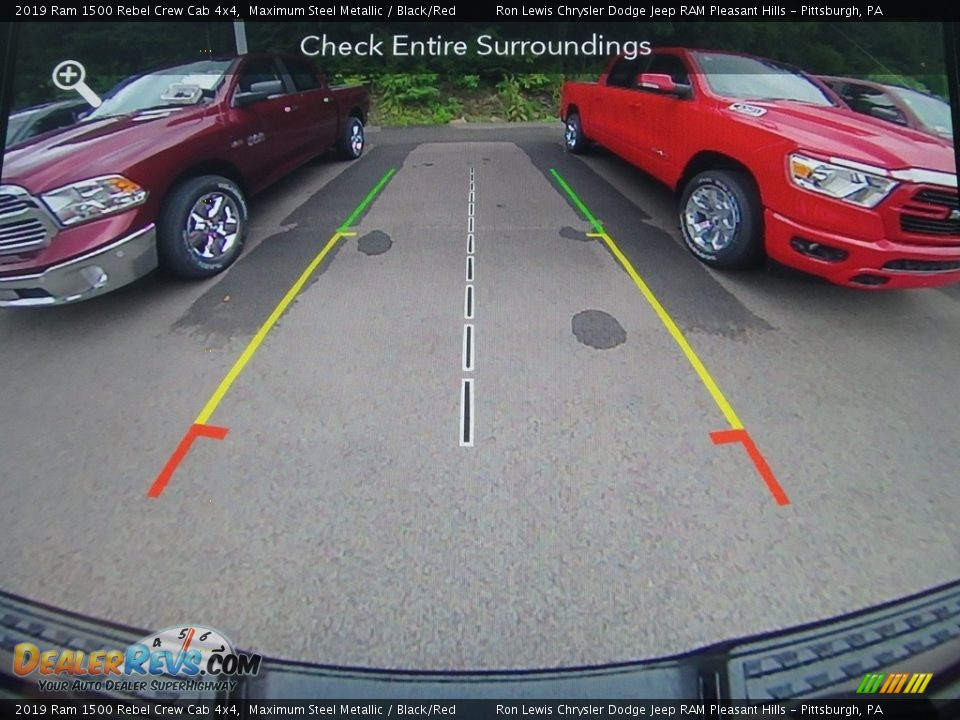 2019 Ram 1500 Rebel Crew Cab 4x4 Maximum Steel Metallic / Black/Red Photo #17