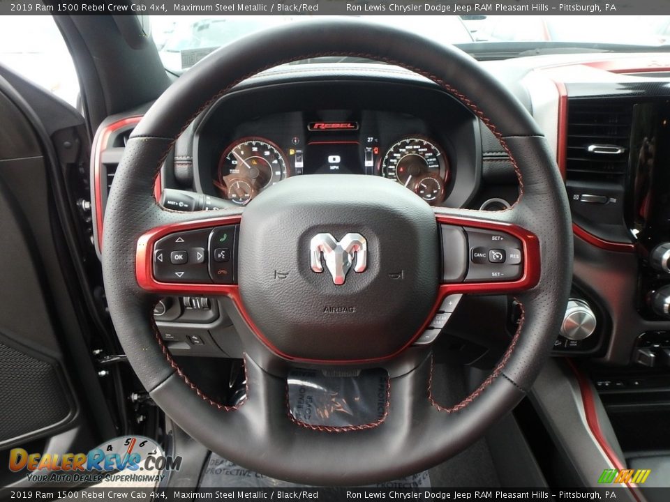 2019 Ram 1500 Rebel Crew Cab 4x4 Steering Wheel Photo #19