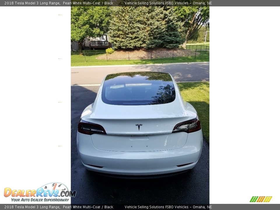 2018 Tesla Model 3 Long Range Pearl White Multi-Coat / Black Photo #4