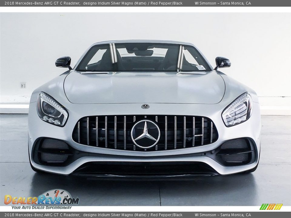 2018 Mercedes-Benz AMG GT C Roadster designo Iridium Silver Magno (Matte) / Red Pepper/Black Photo #2