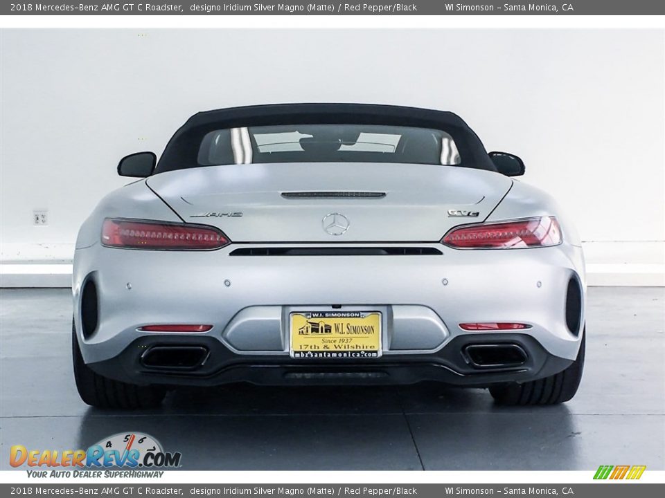 2018 Mercedes-Benz AMG GT C Roadster designo Iridium Silver Magno (Matte) / Red Pepper/Black Photo #3