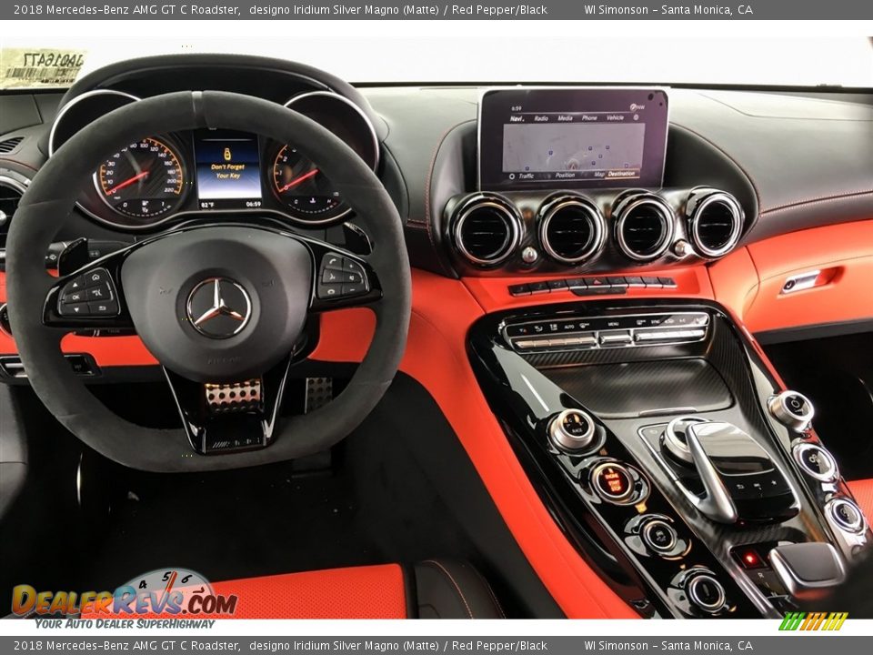 2018 Mercedes-Benz AMG GT C Roadster designo Iridium Silver Magno (Matte) / Red Pepper/Black Photo #4