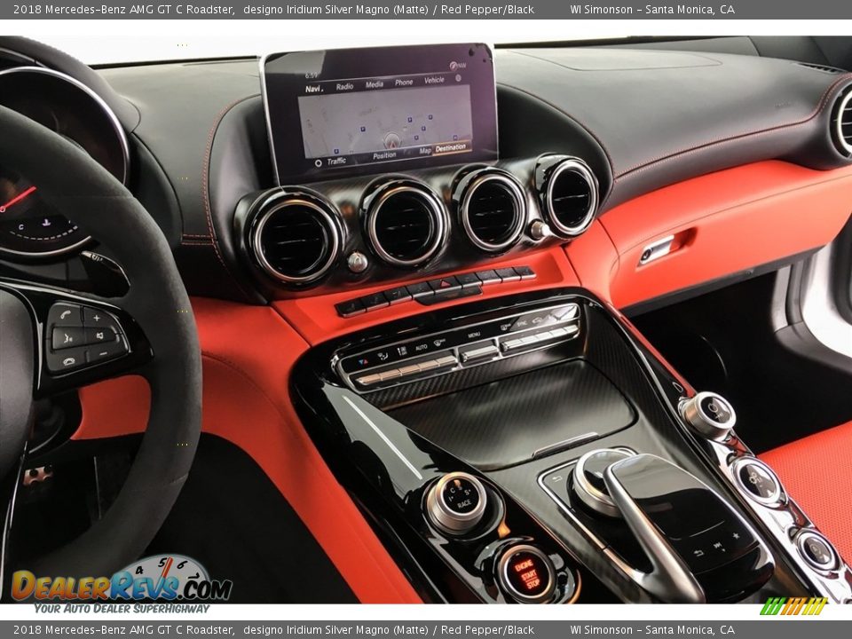 2018 Mercedes-Benz AMG GT C Roadster designo Iridium Silver Magno (Matte) / Red Pepper/Black Photo #5