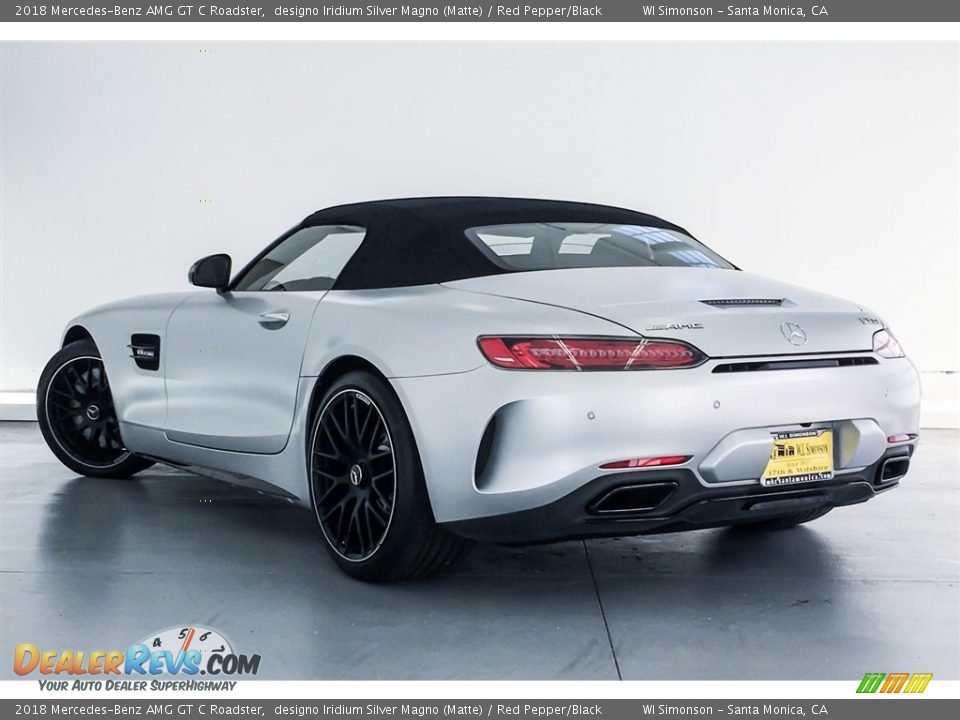 2018 Mercedes-Benz AMG GT C Roadster designo Iridium Silver Magno (Matte) / Red Pepper/Black Photo #10