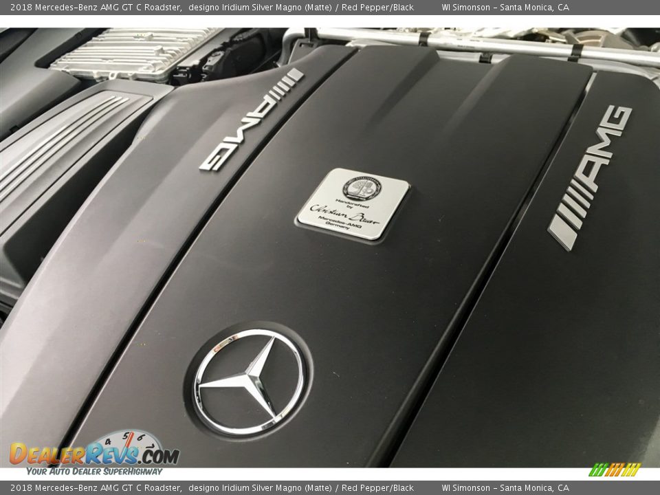 2018 Mercedes-Benz AMG GT C Roadster designo Iridium Silver Magno (Matte) / Red Pepper/Black Photo #29