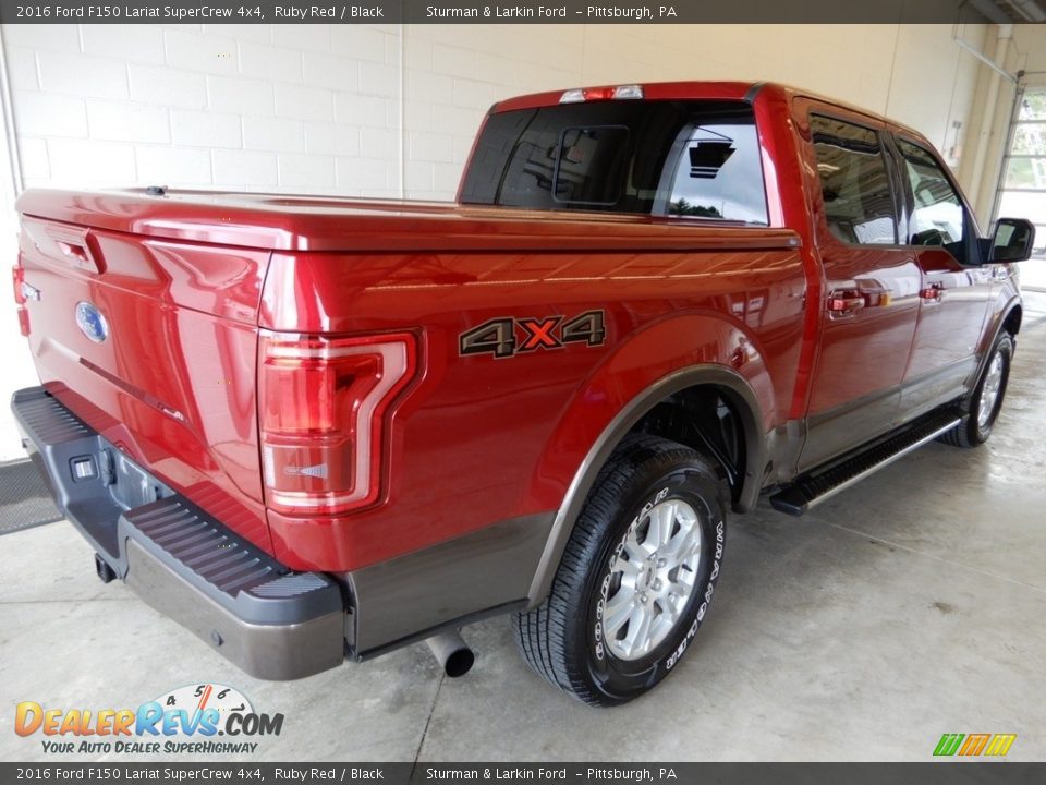 2016 Ford F150 Lariat SuperCrew 4x4 Ruby Red / Black Photo #2
