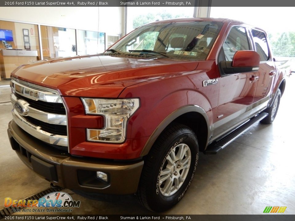 2016 Ford F150 Lariat SuperCrew 4x4 Ruby Red / Black Photo #4