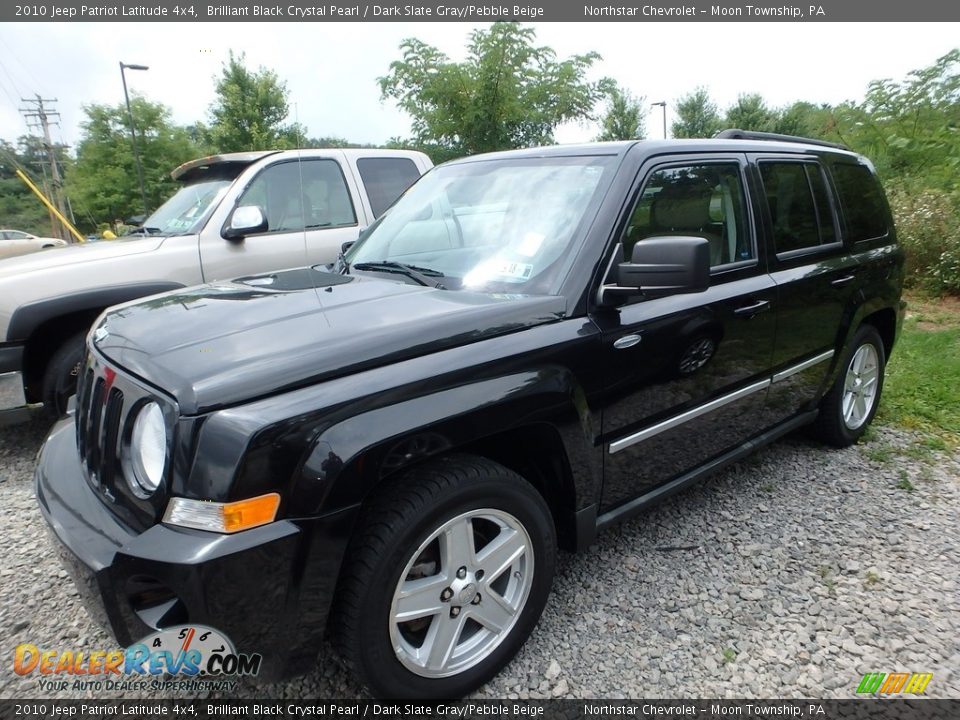 2010 Jeep Patriot Latitude 4x4 Brilliant Black Crystal Pearl / Dark Slate Gray/Pebble Beige Photo #1