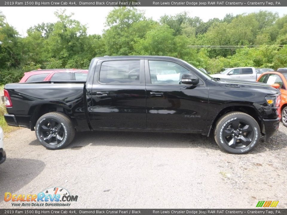 2019 Ram 1500 Big Horn Crew Cab 4x4 Diamond Black Crystal Pearl / Black Photo #6