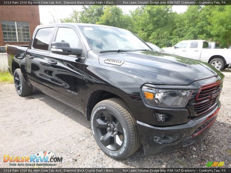 2019 Ram 1500 Big Horn Crew Cab 4x4 Diamond Black Crystal Pearl / Black Photo #7
