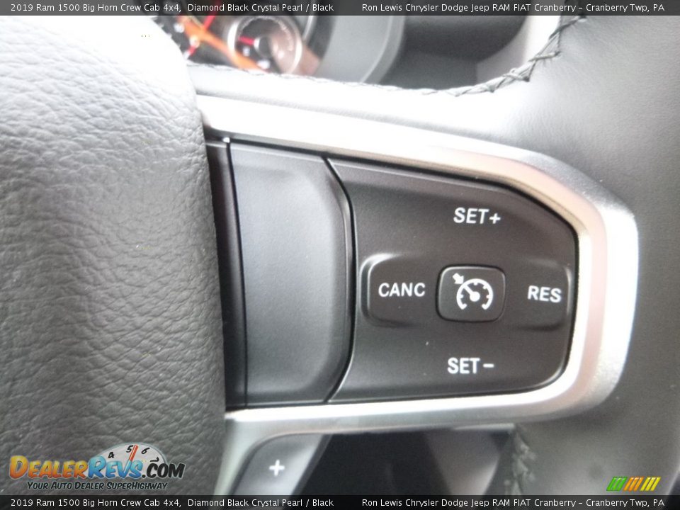 2019 Ram 1500 Big Horn Crew Cab 4x4 Diamond Black Crystal Pearl / Black Photo #18