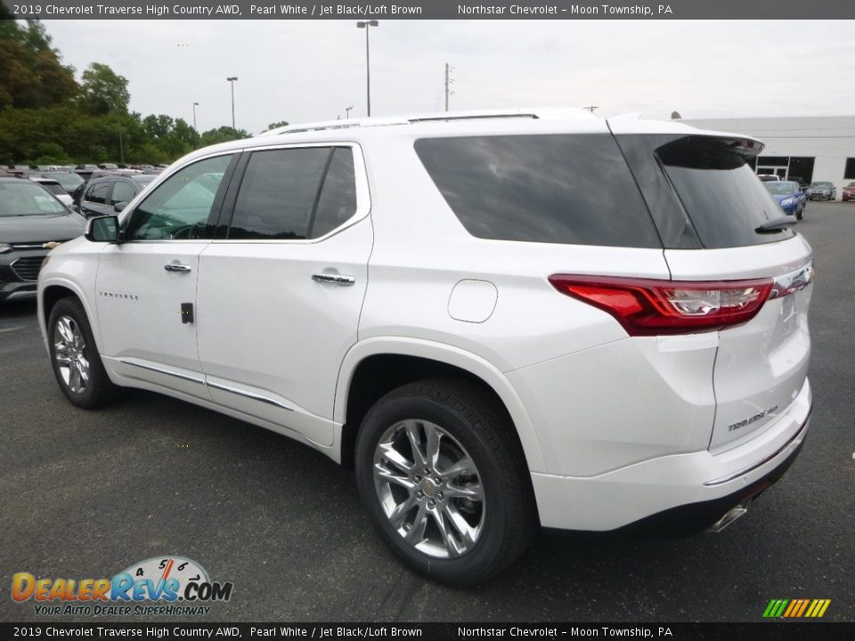 2019 Chevrolet Traverse High Country AWD Pearl White / Jet Black/Loft Brown Photo #3
