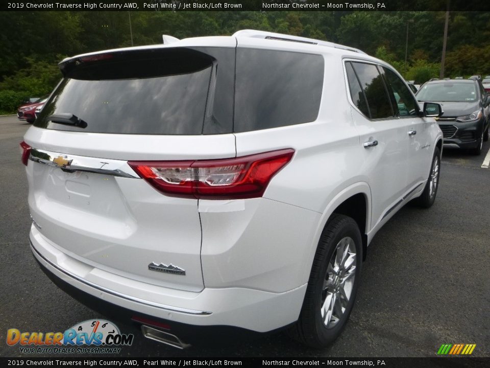 2019 Chevrolet Traverse High Country AWD Pearl White / Jet Black/Loft Brown Photo #5