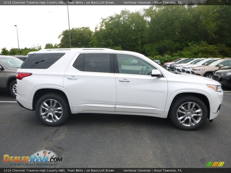 2019 Chevrolet Traverse High Country AWD Pearl White / Jet Black/Loft Brown Photo #6