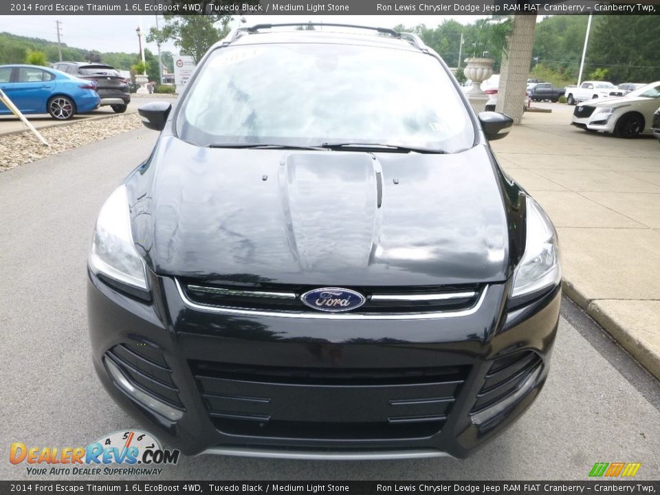2014 Ford Escape Titanium 1.6L EcoBoost 4WD Tuxedo Black / Medium Light Stone Photo #4