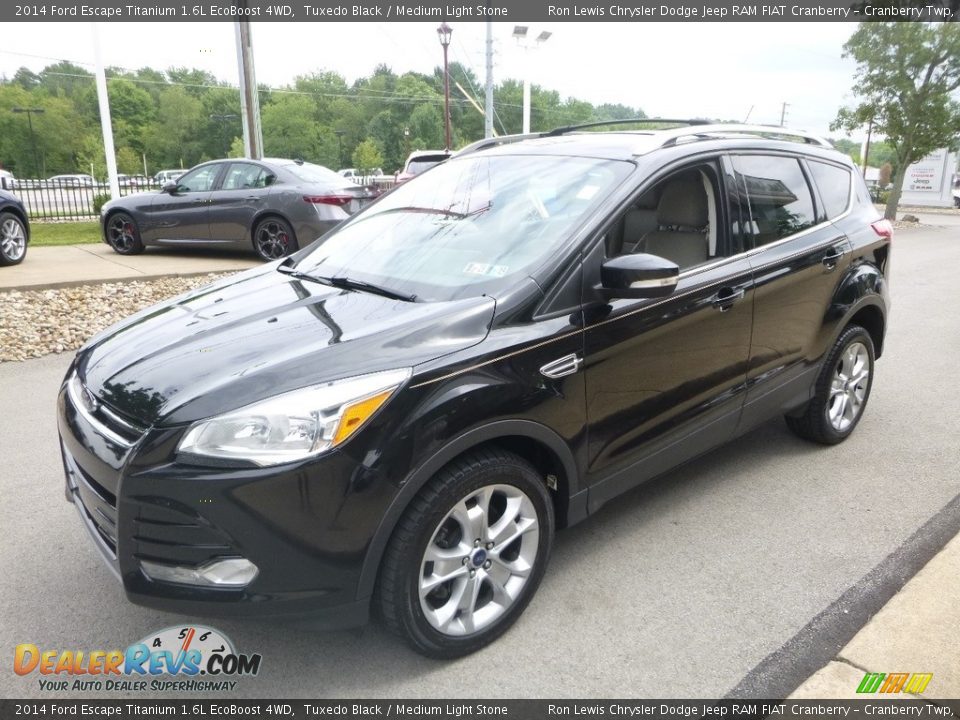 2014 Ford Escape Titanium 1.6L EcoBoost 4WD Tuxedo Black / Medium Light Stone Photo #5