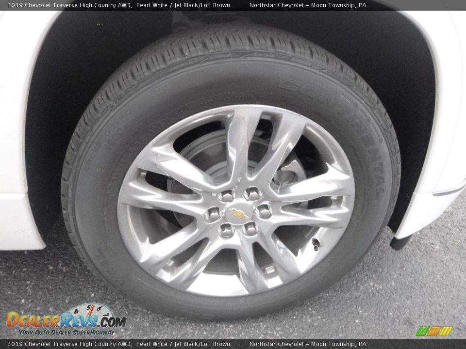 2019 Chevrolet Traverse High Country AWD Pearl White / Jet Black/Loft Brown Photo #9