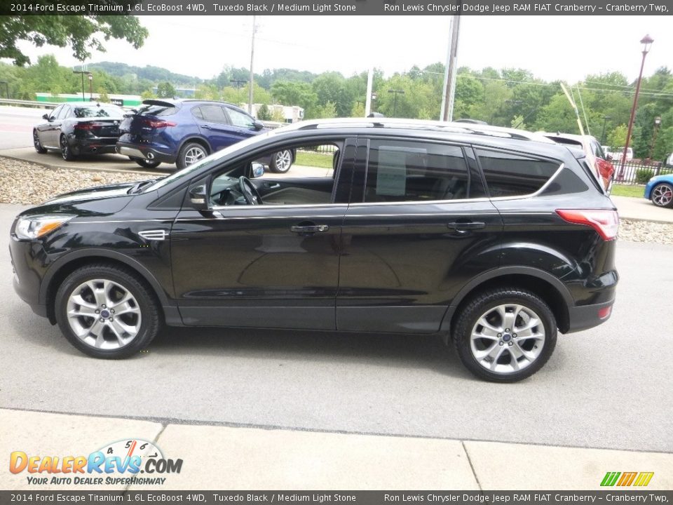 2014 Ford Escape Titanium 1.6L EcoBoost 4WD Tuxedo Black / Medium Light Stone Photo #6