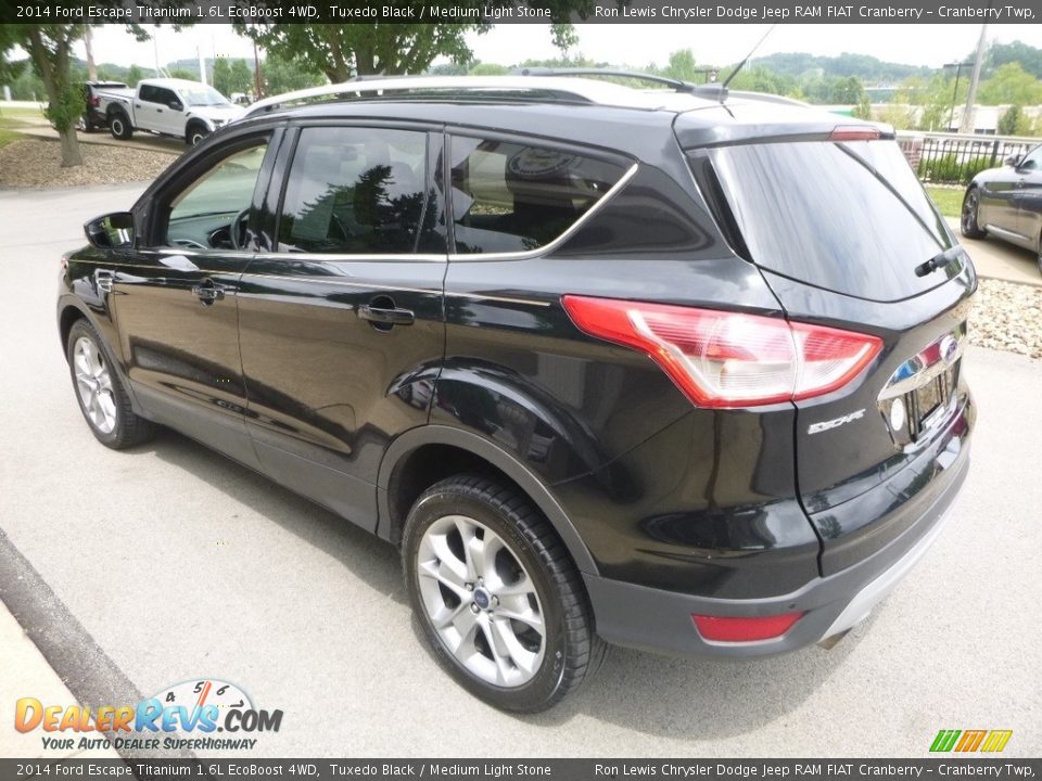 2014 Ford Escape Titanium 1.6L EcoBoost 4WD Tuxedo Black / Medium Light Stone Photo #7