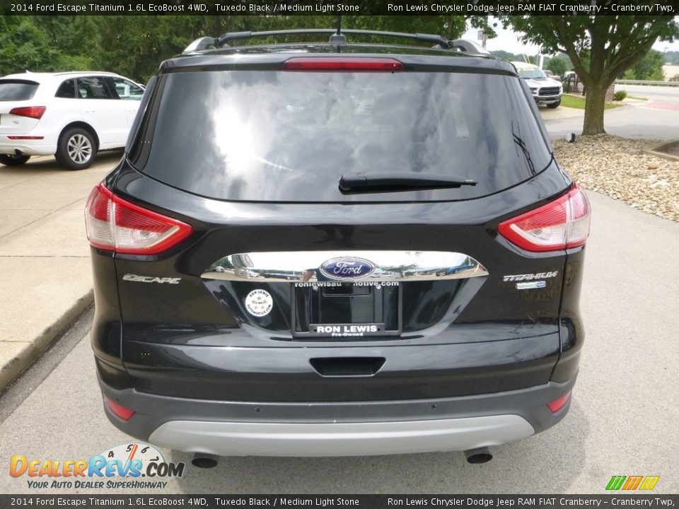 2014 Ford Escape Titanium 1.6L EcoBoost 4WD Tuxedo Black / Medium Light Stone Photo #8