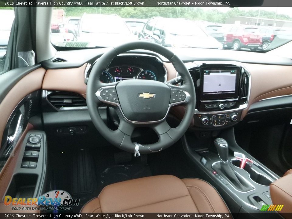 Jet Black/Loft Brown Interior - 2019 Chevrolet Traverse High Country AWD Photo #12