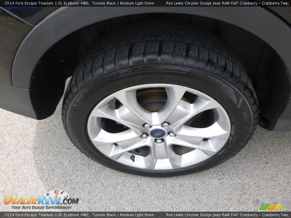 2014 Ford Escape Titanium 1.6L EcoBoost 4WD Tuxedo Black / Medium Light Stone Photo #9