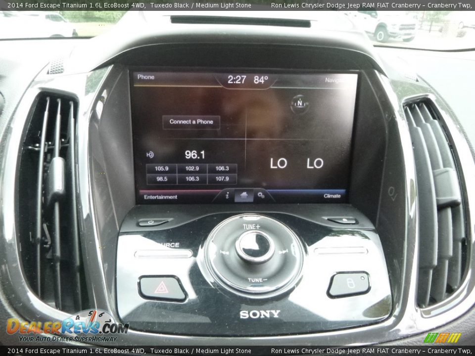 2014 Ford Escape Titanium 1.6L EcoBoost 4WD Tuxedo Black / Medium Light Stone Photo #16