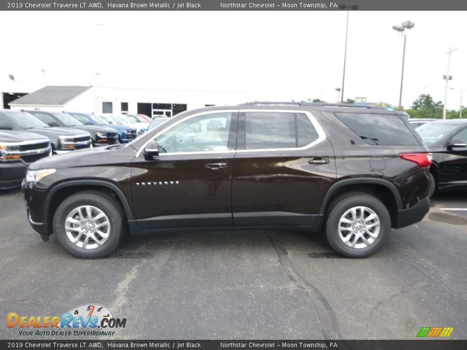 2019 Chevrolet Traverse LT AWD Havana Brown Metallic / Jet Black Photo #2