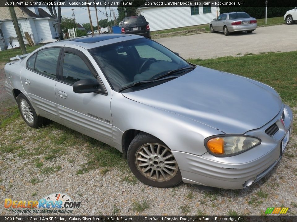 2001 Pontiac Grand Am SE Sedan Galaxy Silver Metallic / Dark Pewter Photo #3
