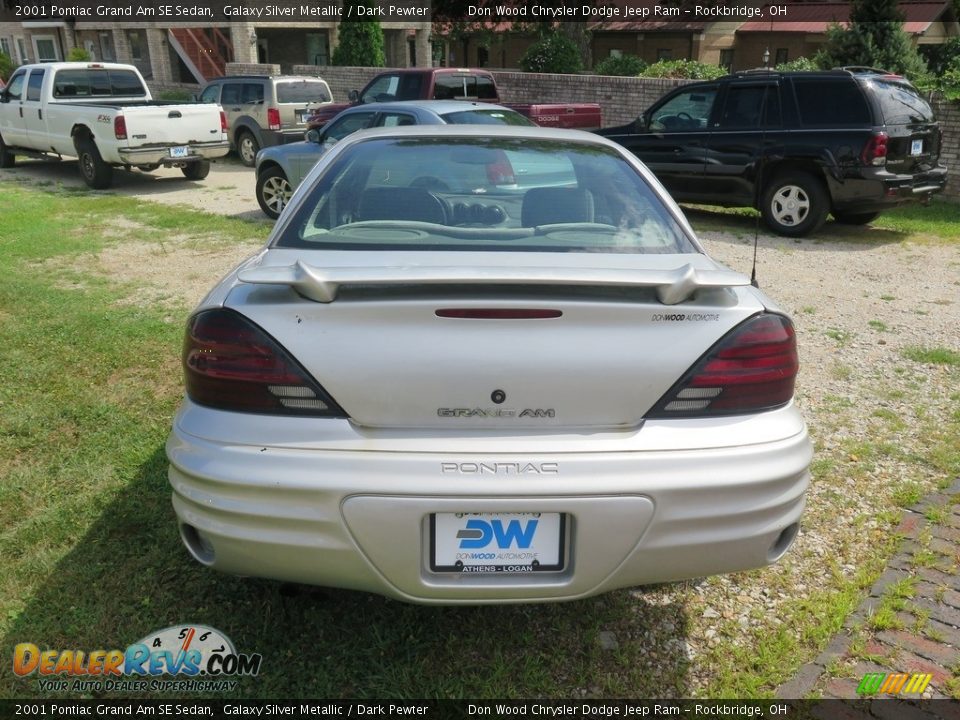2001 Pontiac Grand Am SE Sedan Galaxy Silver Metallic / Dark Pewter Photo #7