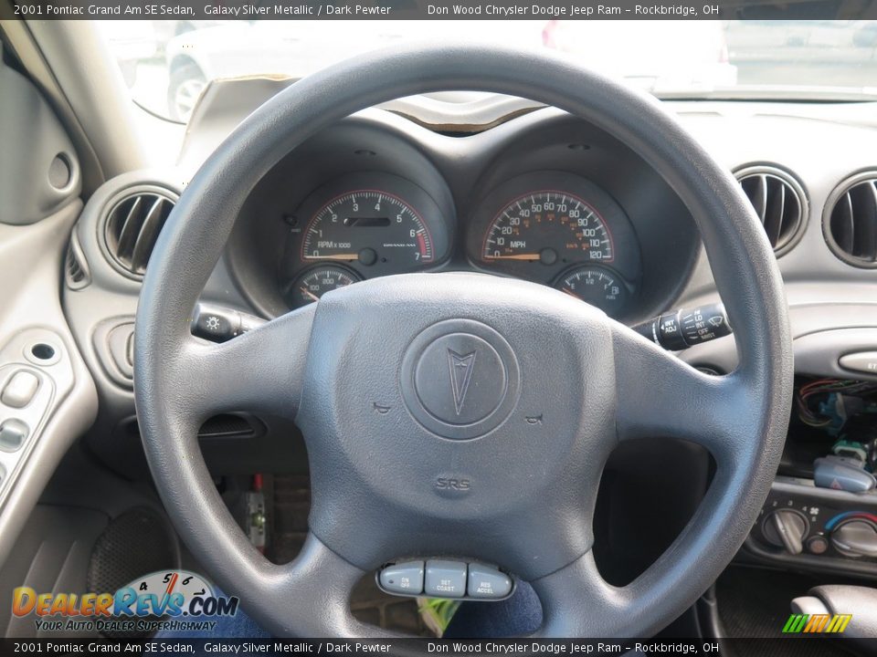 2001 Pontiac Grand Am SE Sedan Galaxy Silver Metallic / Dark Pewter Photo #12
