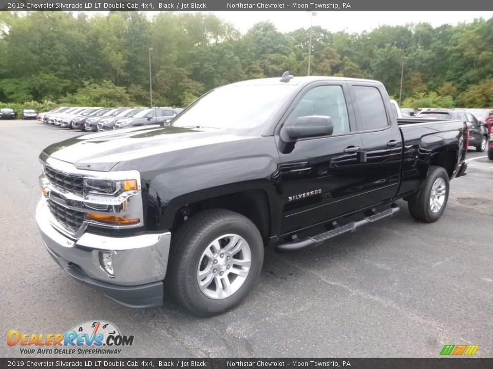 2019 Chevrolet Silverado LD LT Double Cab 4x4 Black / Jet Black Photo #1
