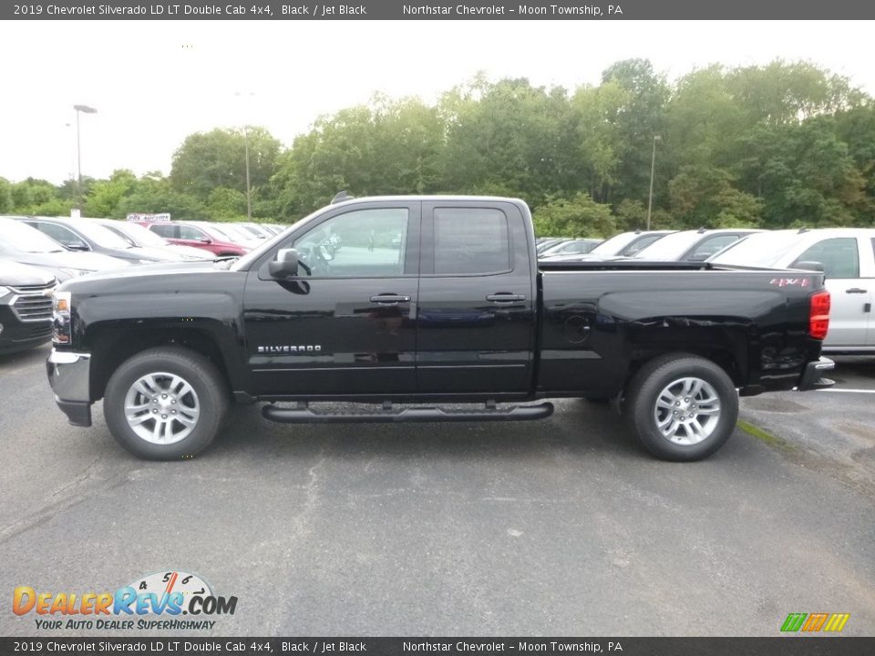2019 Chevrolet Silverado LD LT Double Cab 4x4 Black / Jet Black Photo #2