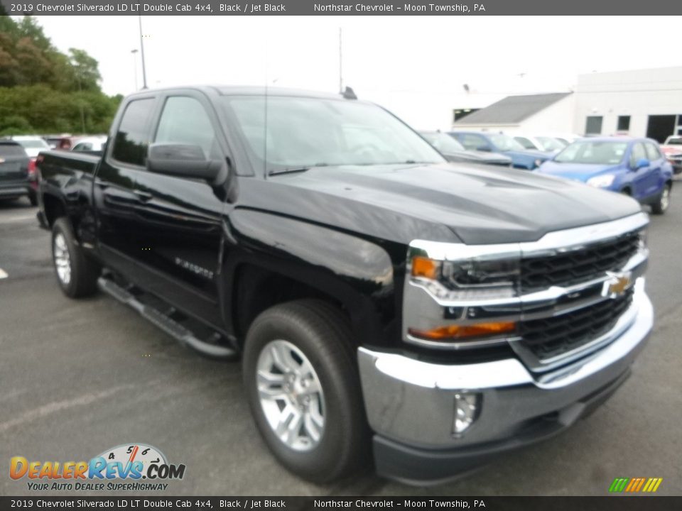 2019 Chevrolet Silverado LD LT Double Cab 4x4 Black / Jet Black Photo #7