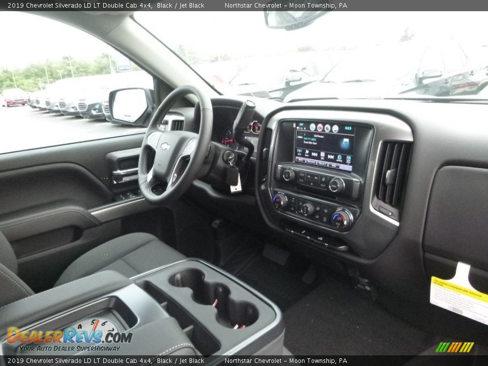 2019 Chevrolet Silverado LD LT Double Cab 4x4 Black / Jet Black Photo #11