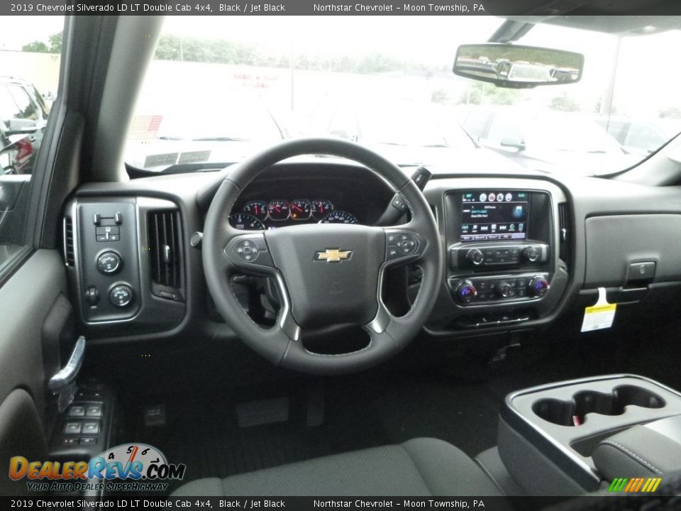 2019 Chevrolet Silverado LD LT Double Cab 4x4 Black / Jet Black Photo #14